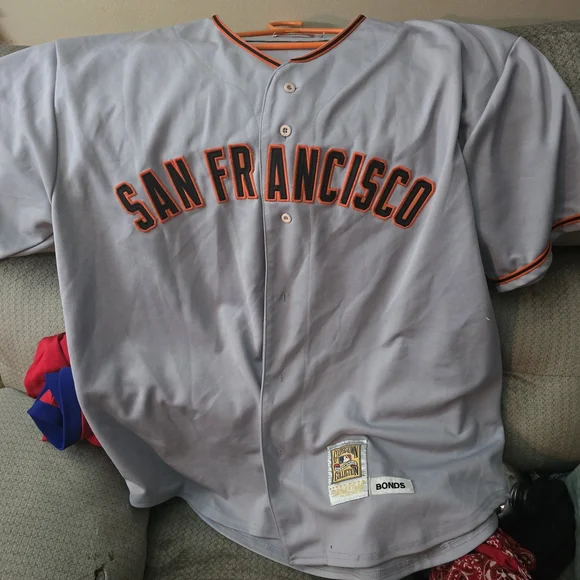 Mitchell & Ness Gray Crewneck with Black and Orange Details